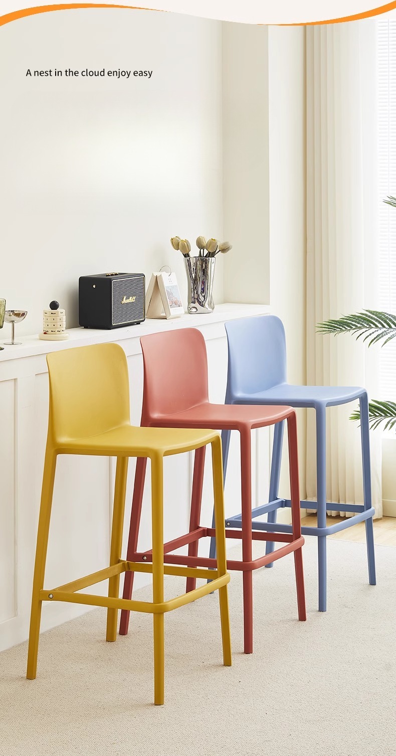 Manufacturer Modern Kitchen Design Furniture Dining PP Plastic Bar Chairs Dining Chairs,Modern Counter Stools , Luxury Modern Counter Stools , White Luxury Modern Counter Stools