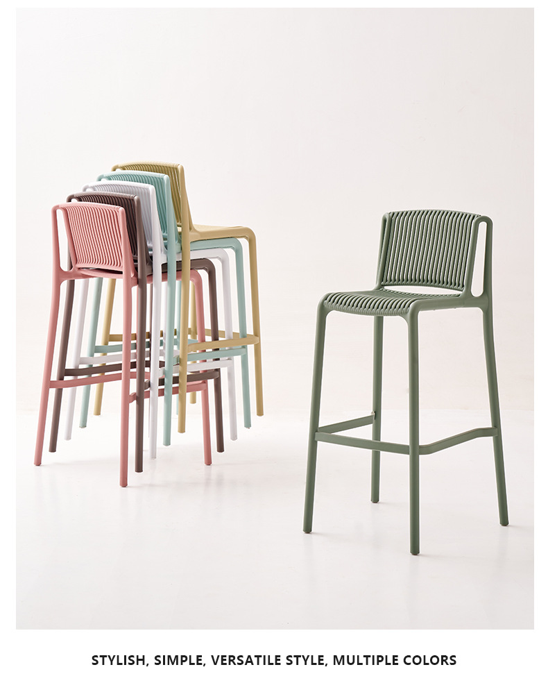 Manufacturer Modern Design Hot Sell Kitchen Counter bar Stool Sports Club bar Chair Colored Plastic High bar Chair,White Counter Stools , Plastic White Counter Stools , Simple Plastic White Counter Stools