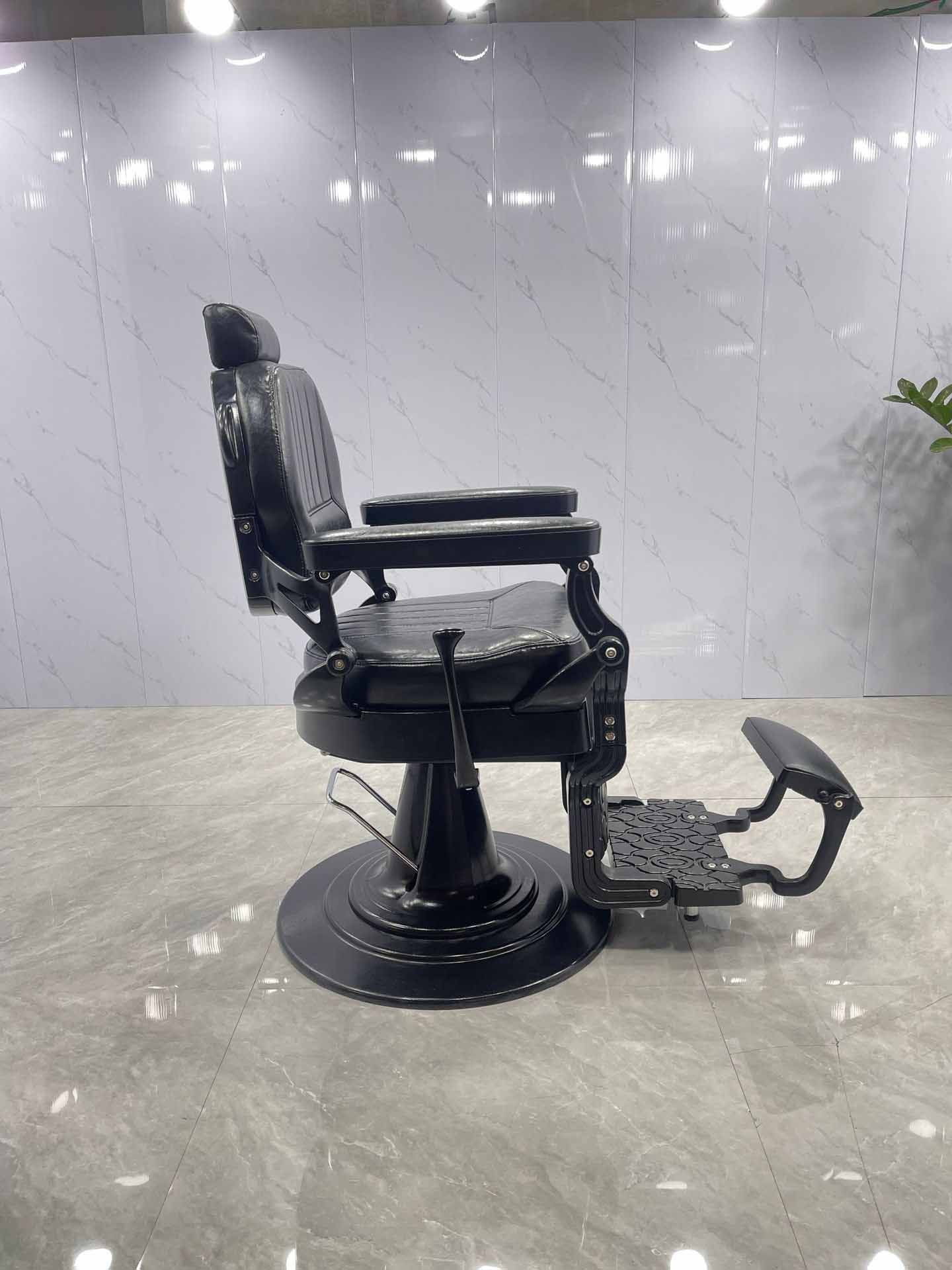Barber Chair,Black Barber Chair,Barber Chairs Wholesale Wholesale Modern Adjustable Barber Chair Reclining Swivel Black Leather for Salon Beauty Studio