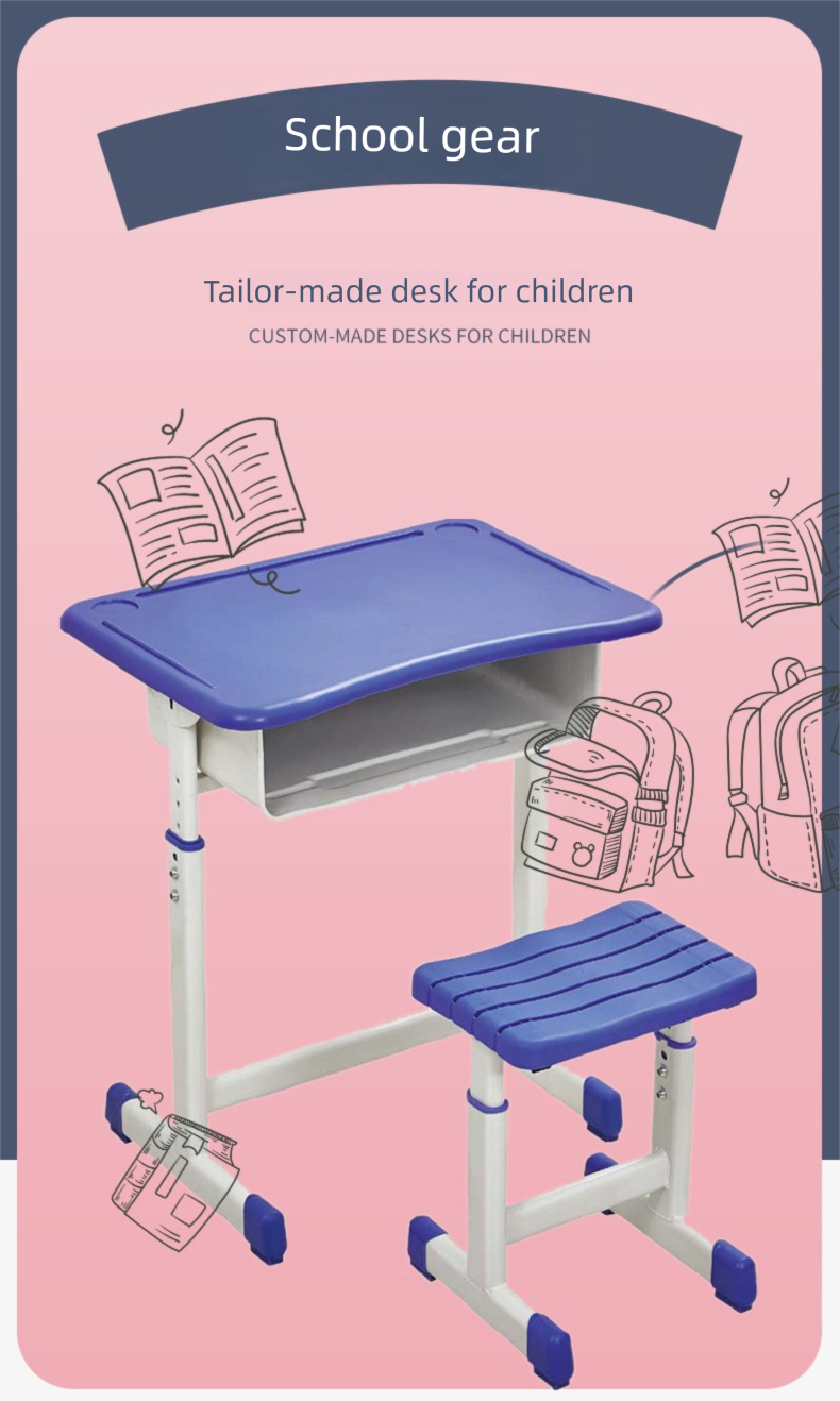 Student Desk and Chair,Classroom Desks and Chairs,Ergonomic Chair for Students High Quality Modern Design Student Desk Chair Wholesale Low Price Metal Furniture for Middle School Classroom High Quality Table