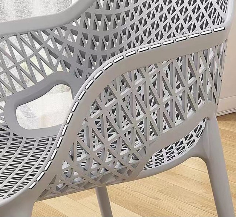 Supplier Portable Modern Plastic Dining Chair with Backrest and Armrests Suitable for Indoor Outdoor Cafe Restaurant Home Garden,Modern Dining Chairs , Backrest Modern Dining Chairs , Comfortable Backrest Modern Dining Chairs