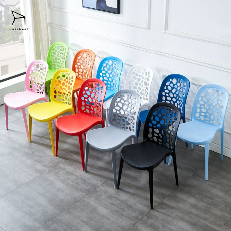 Plastic Dining Chair,Plastic Dining Chairs Set of 4,Green Plastic Dining Chairs Supplier Modern Simple Thickened With Backrest For Home and Restaurant Plastic Dining Chair