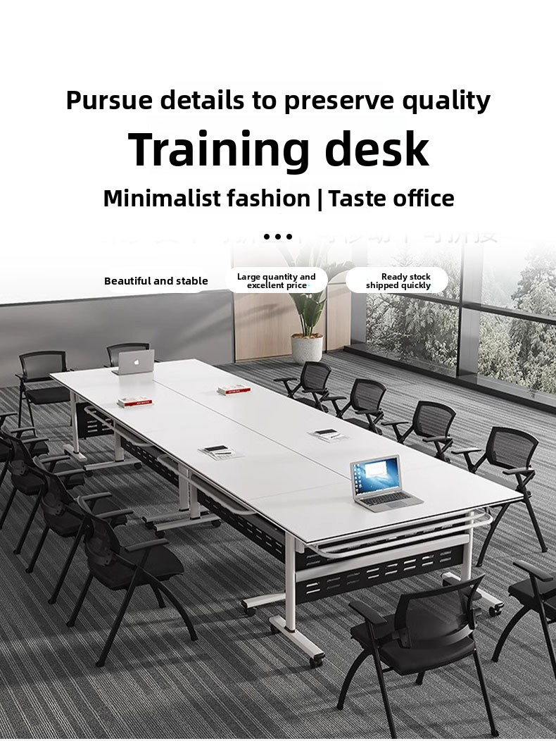 Folding Table,Commercial Folding Tables,Sturdy Folding Table Wholesale Home Office Furniture Desk Meeting Room Training Room Table Learning Rectangular Folding Table with Wheels