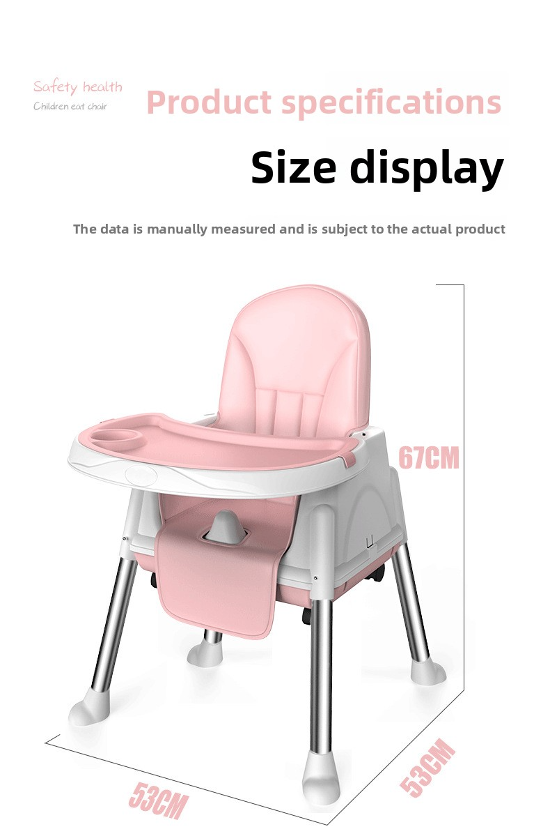 Baby Feeding Chair,White High Chair,Portable Feeding Chair EaseNeat Modern Plastic High Baby Feeding Chair with Wheels and Tray for Kitchen Living Room