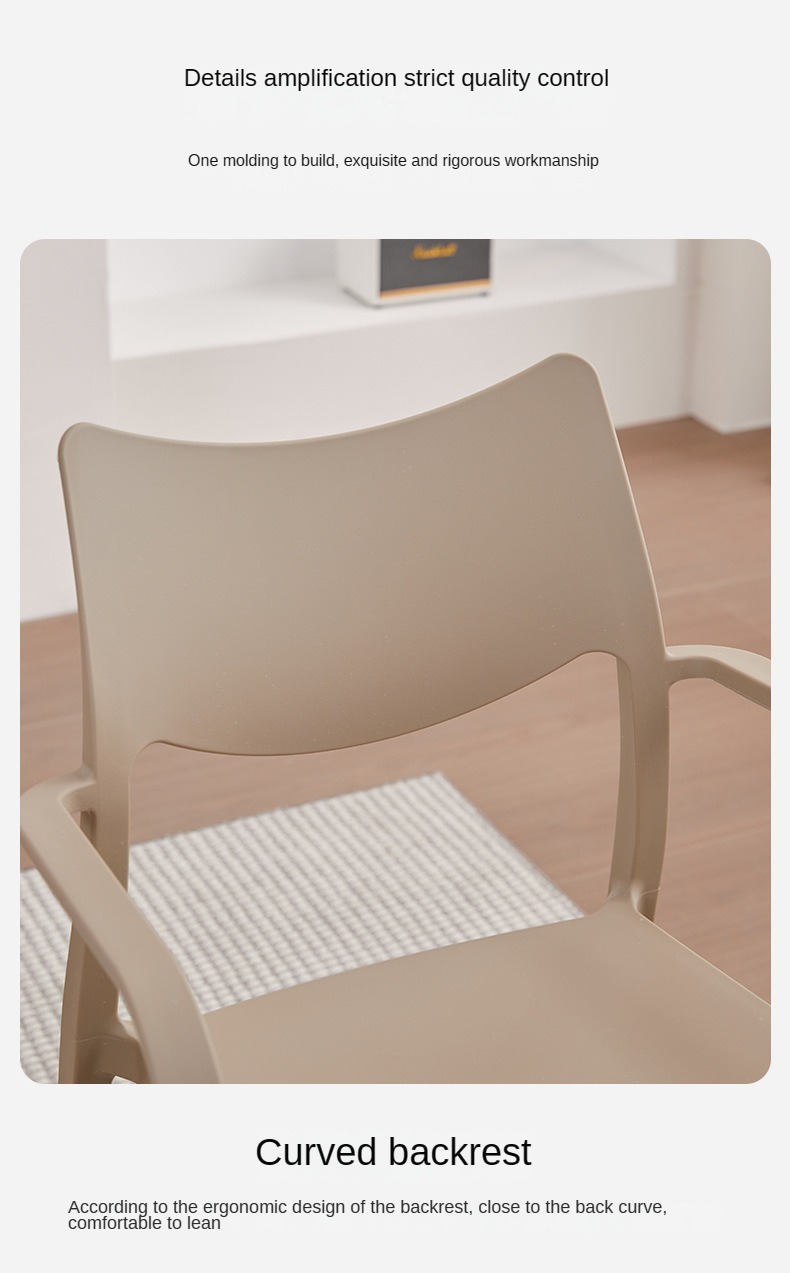 With dimensions of 55 by 57 by 80 centimeters, this dining chair offers a compact yet comfortable seating solution.Clear Dining Chairs , Plastic Clear Dining Chairs , Backrest Plastic Clear Dining Chairs