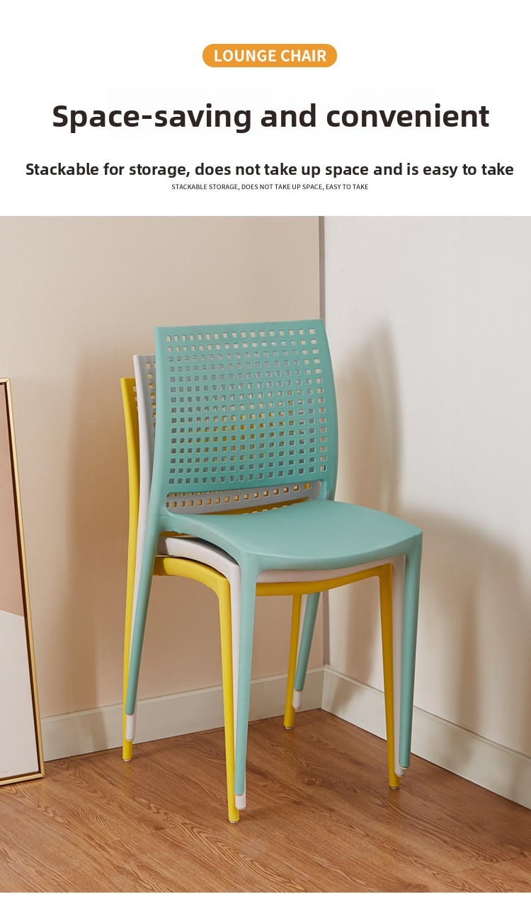 Plastic Dining Chairs,White Plastic Dining Chairs,Plastic Outdoor Dining Chairs EaseNeat High Quality Stackable with Open Back for Home Hotel Restaurant Plastic Dining Chairs