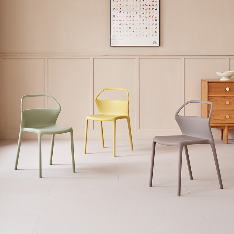 Modern Design Lightweight Extendable Farmhouse Plastic Dining Chairs Wholesale for Home Outdoor Leisure Gym Office Use