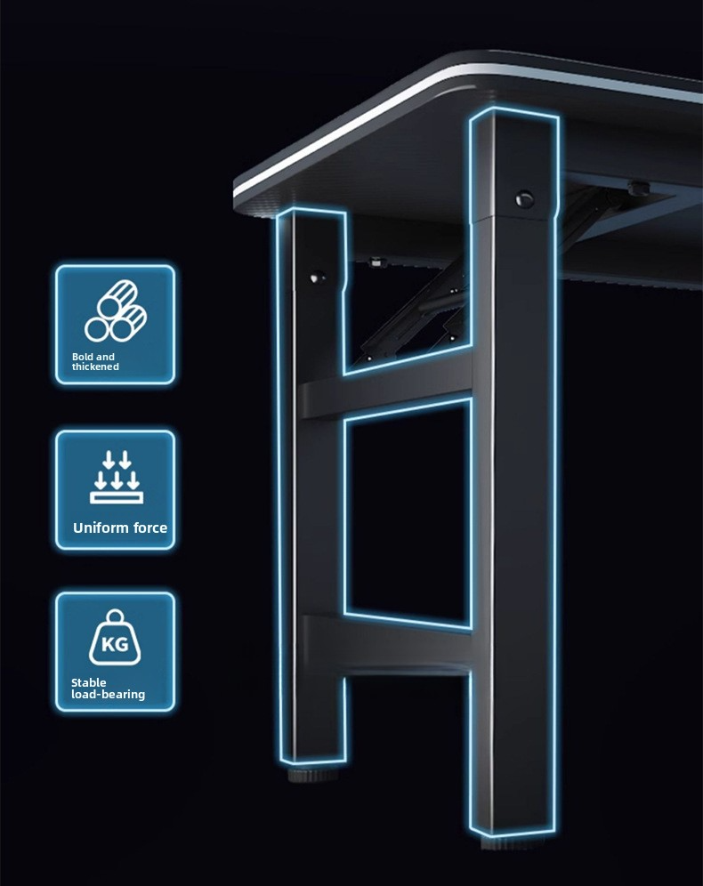 Gaming Desk,Long Gaming Desk,Metal Gaming Desk Manufacturer Modern Minimalist Carbon Fiber Panel Foldable Double-person Gaming Table