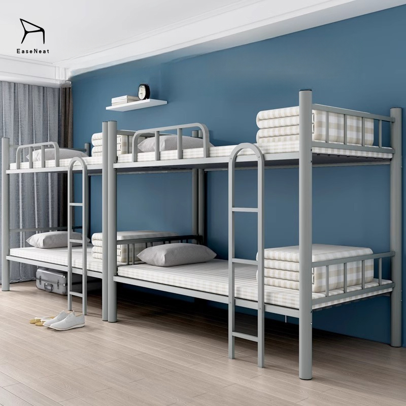 Bunk Bed Double,Full Double Bunk Beds,Double Queen Bunk Bed Supplier High Quality Modern Metal Bunk Bed Student Dormitory School Apartment for Rent