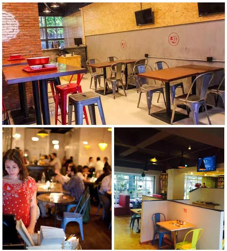 Metal Restaurant Chairs , Dining Metal Restaurant Chairs , Iron Dining Metal Restaurant Chairs