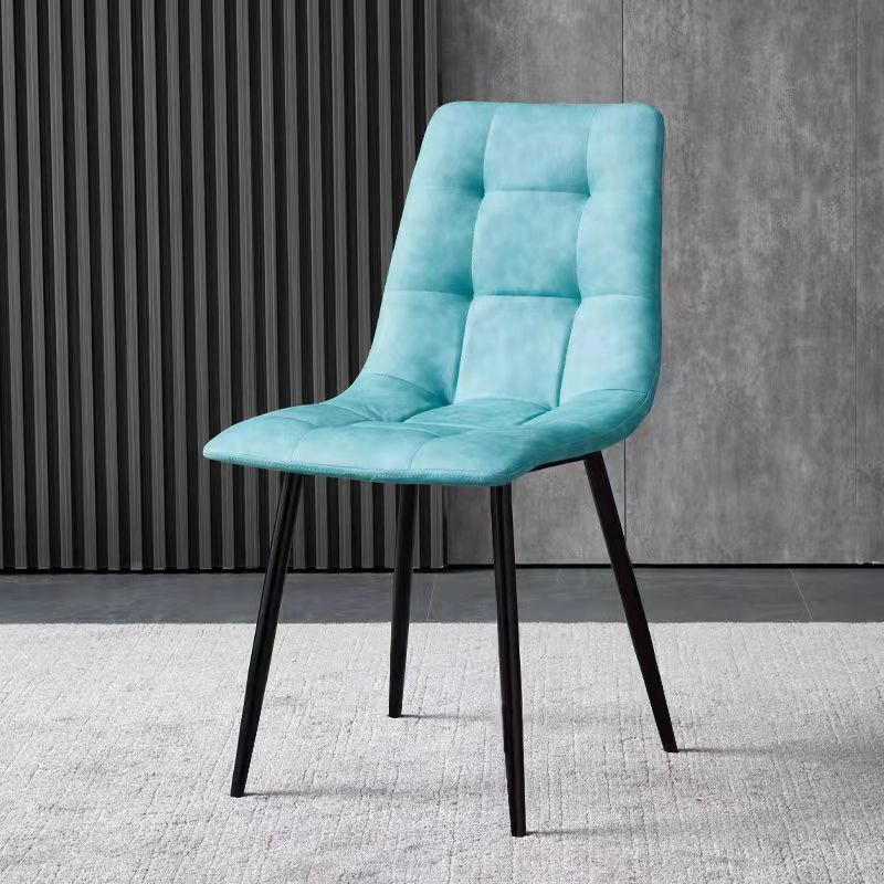 Metal Dining Room Chair,Leather and Metal Chair,Soft Seat