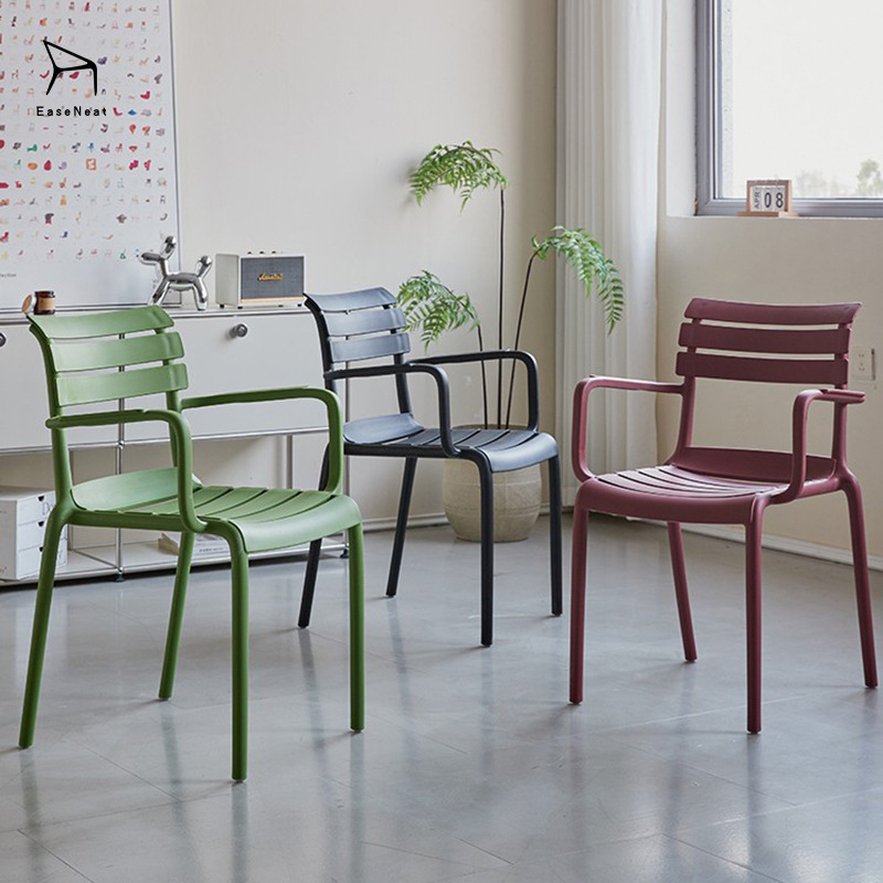 Modern Style Thickened Outdoor Stackable Dining Chair Manufacturer's Home Furniture for Garden Cafe-Plastic Chair Traditional