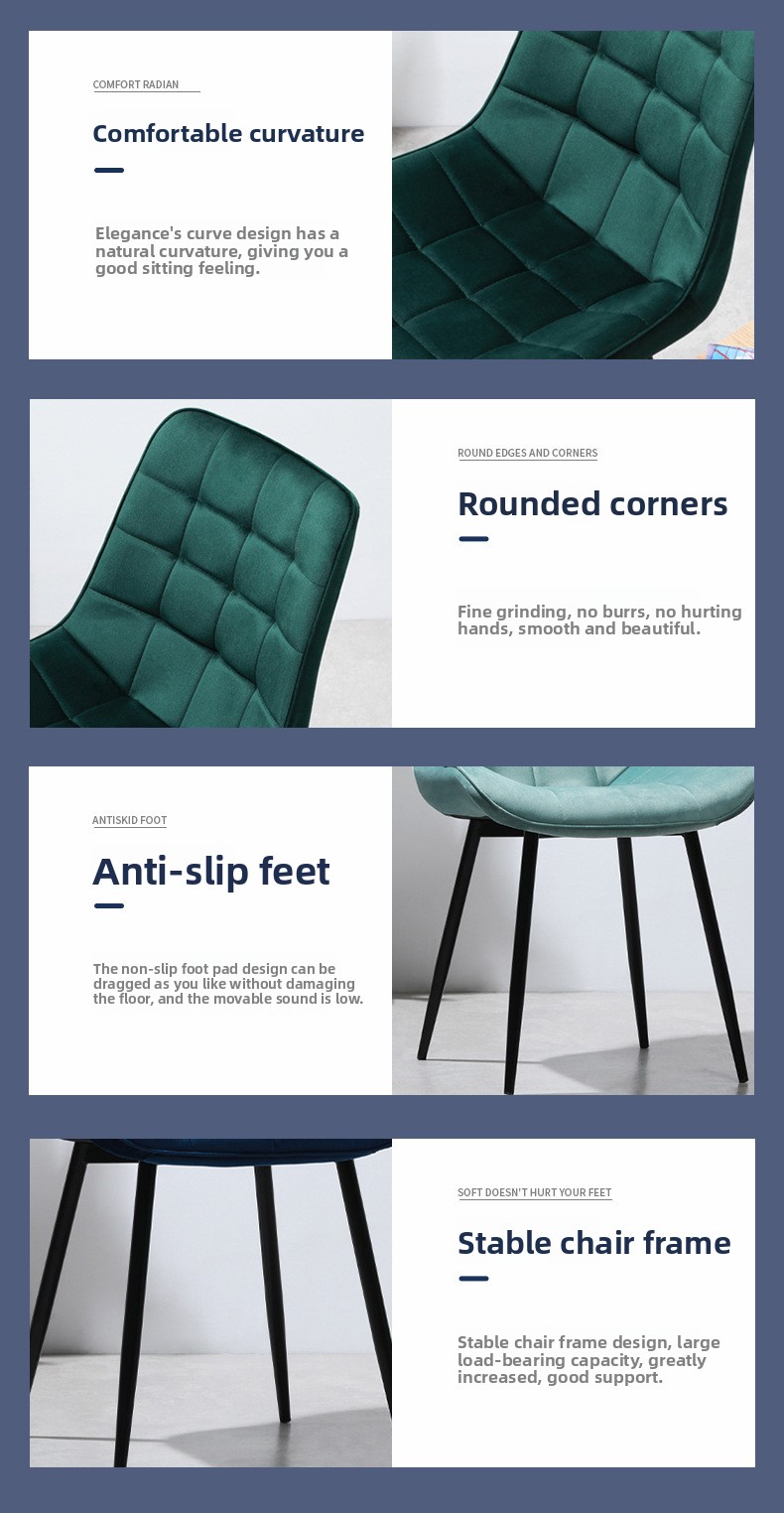 Metal Dining Room Chair,Metal Chair Legs,Metal Office Chair,Modern Luxury Grey Dining Chairs with Back Home Office Portable Tufted Design by Supplier for Home Kitchen Bedroom and Mall Use