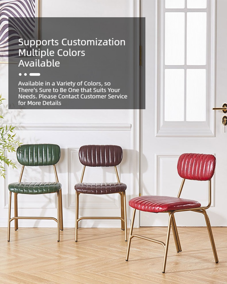 Leather Dining Chair,Grey Faux Leather Dining Chairs,Leather Restaurant Chairs Supplier Italian Minimalism Dining Chair With Soft Pu Leather and Metal Legs for Coffee Shop