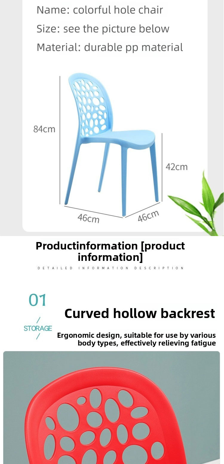 Plastic Dining Chair,Plastic Dining Chairs Set of 4,Green Plastic Dining Chairs EaseNeat Modern PP Living Room Kitchen With Backrest Hollow Seat Simple Dining Chair