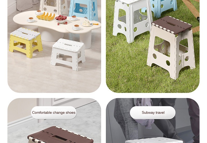 Fold out Stool,Outdoor Folding Stool,Folding Travel Stool,Manufacturers' Convenient Portable Outdoor Travel Stool Foldable and Telescopic Design Modern Style Stackable Plastic