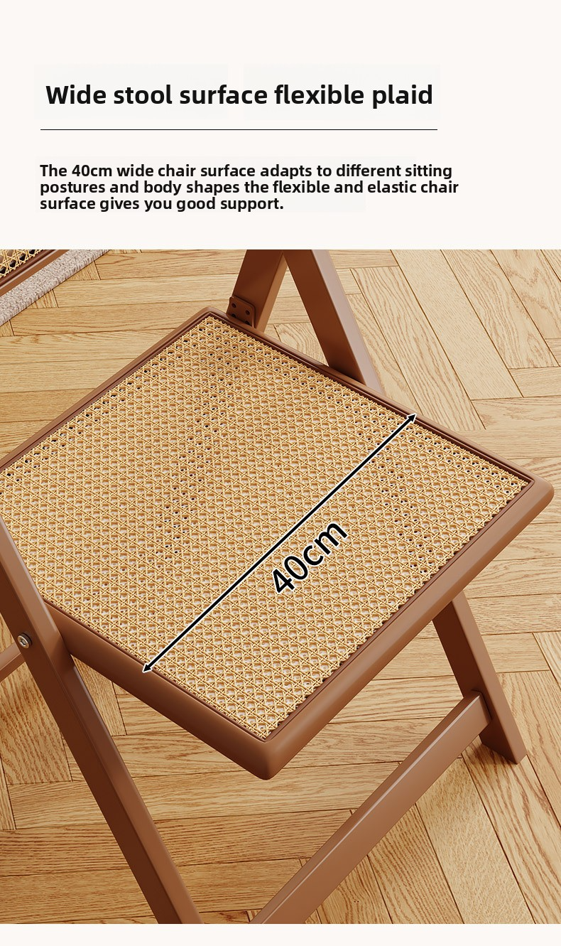 Solid Wood Chairs,Natural Wood Dining Chairs,Solid Wooden Stool Durable wooden frame restaurant natural rattan folding dining chair