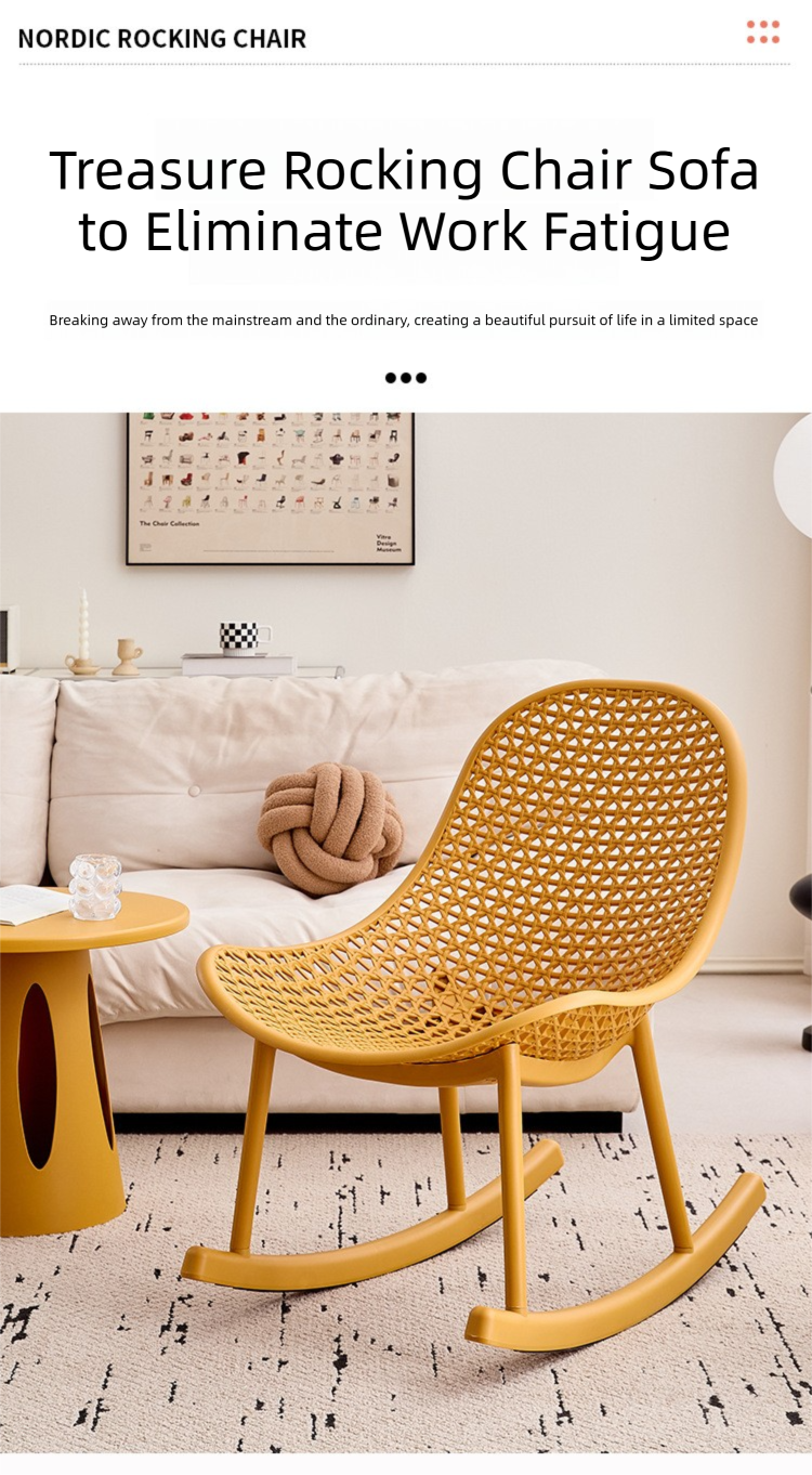 Plastic Rocking Chair,Plastic Resting Chair,Plastic Outdoor Rocking Chair Supplier Plastic Rocking Lounger Chair for Living Room Balcony With Weather Resistant Frame
