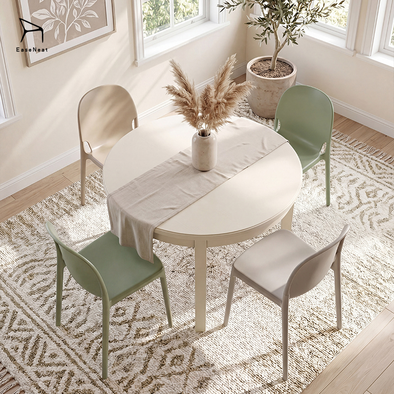 Plastic Dining Chair,Modern Plastic Dining Chairs,Plastic Dining Chairs Set of 4 Wholesale Nordic One Piece Stackable Dining Chair Colorful Ergonomic for Family Restaurant