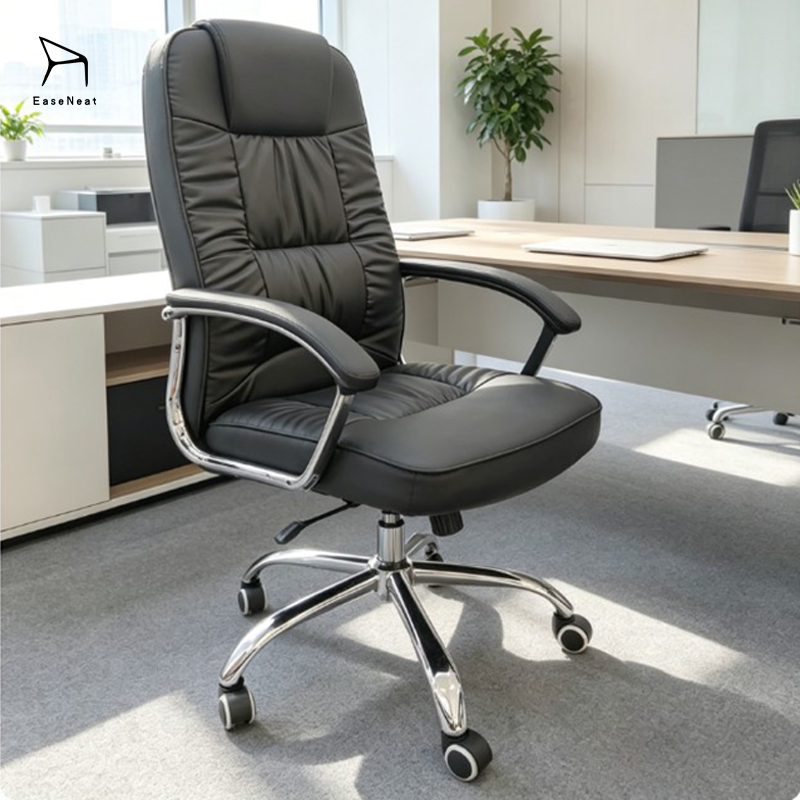 Leather Office Chair,Leather Desk Chair With Wheels,Modern Leather Office Chair Wholesale 2026 Low Price Rotatable Ergonomic Comfort Executive Leather Office Chair