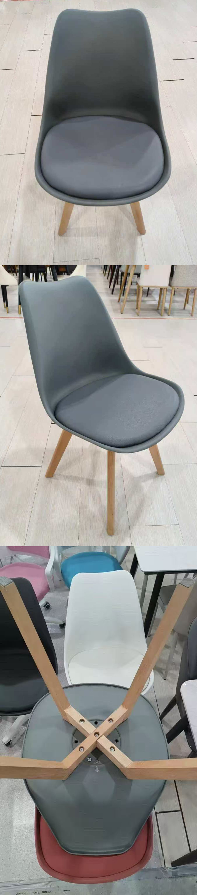 Plastic Chairs,Polypropylene Chairs,Cheap Plastic Outdoor Chairs Supplier Modern Nordic pp Plastic Dining Room Chairs Wooden Leg Cafe Living Room Kitchen Hotel Furniture Dining Room Set
