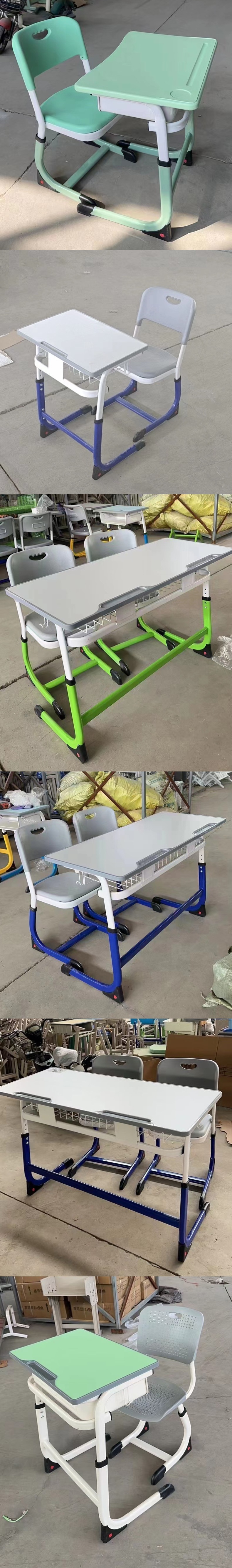 School Desks and Chairs,Classroom Chairs for Adults,School Tables Chairs Set Supplier Adjustable Classroom Furniture School Desks and Chairs 2 Student University Double Desk