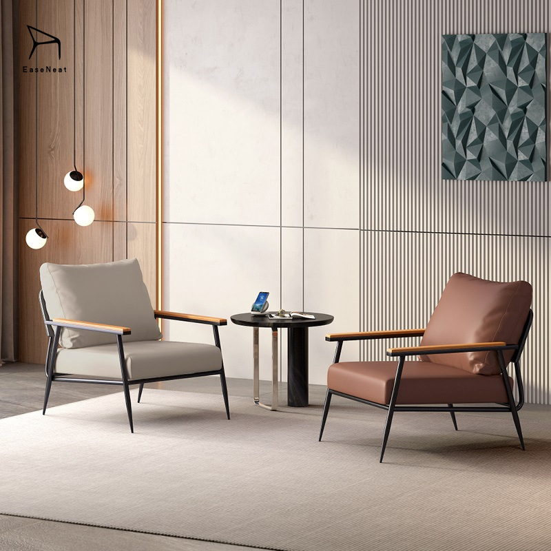 Versatile Single Sofa Chair Nordic Design Metal Frame For Home Hotel Commercial Use