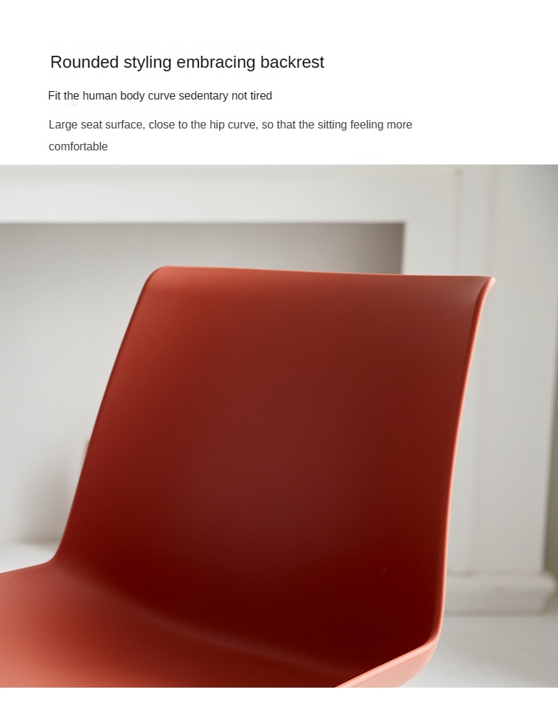 Manufacturer Wholesale Modern French Simple Black Plastic Dining Chair Armless with Imitation PU Leather for Home or Mall Use