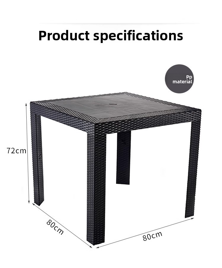 Plastic Table,Plastic Tables for Sale,Plastic Outdoor Dining Table EaseNeat Garden Furniture Dining Chair Home Dining Room Modern Simple Plastic Table Thickened Outdoor