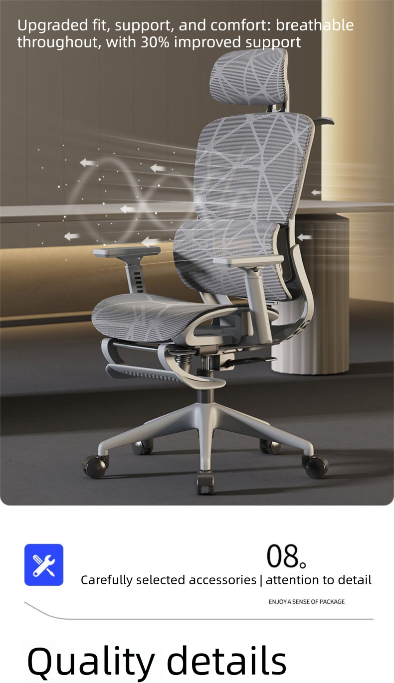 Office Chair,Modern Leather Office Chair,Commercial Office Chairs Supplier Ergonomic Mesh Office Chair Gaming and Computer Use Comfortable for Long Sitting Hours