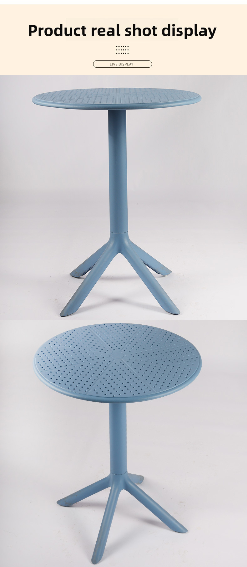 Plastic Table,Plastic Tables for Sale,Round Plastic Tables EaseNeat Wholesale Hot Sale Modern New Design Round Plastic Table Coffee Shop Leisure Room Outdoor Garden Balcony Restaurant