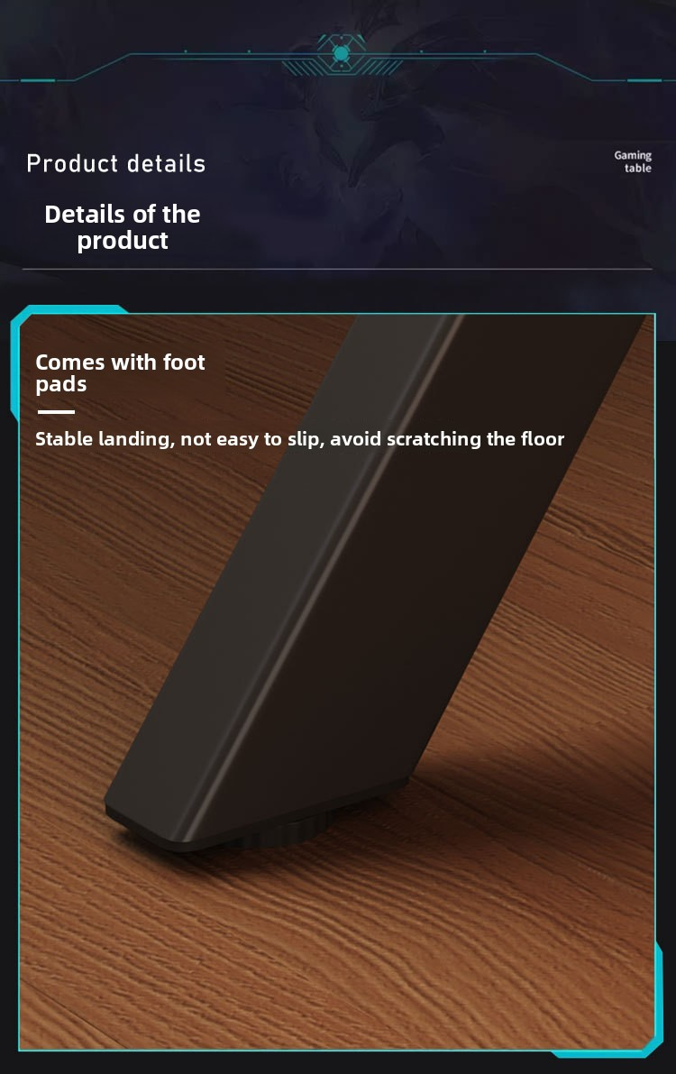 Gaming Table,E-sports Table,Modern Gaming Table EaseNeat Hot Selling Cheap Black Computer Games Office Learning E-sports Table Simple Durable Bedroom Living Room for the Latest