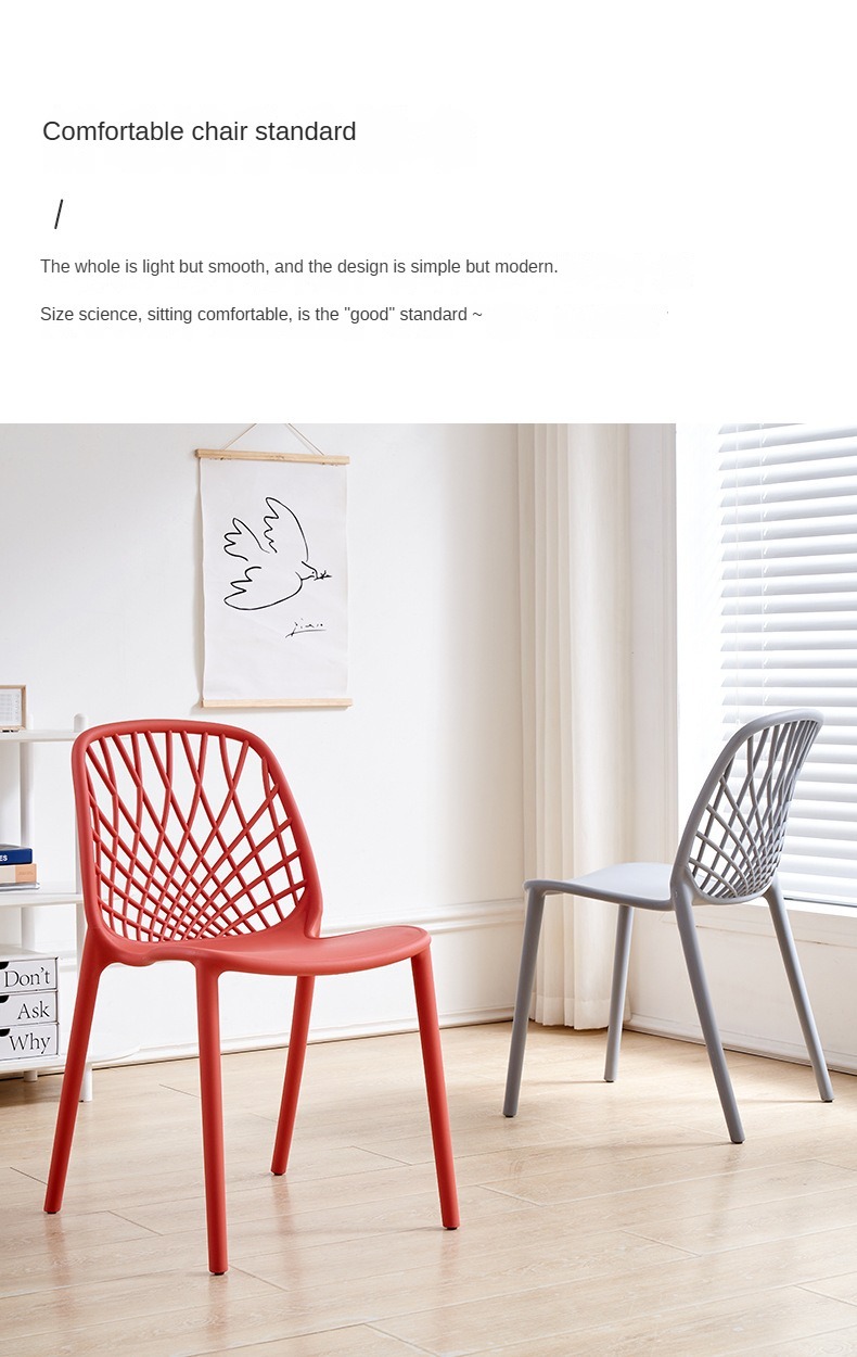 Wholesale Modern Plastic Dining Chairs with Backrests Eco-Friendly Stackable for Dining Room Living Room Mall,Cheap Dining Chairs , Home Use Cheap Dining Chairs , Modern Home Use Cheap Dining Chairs