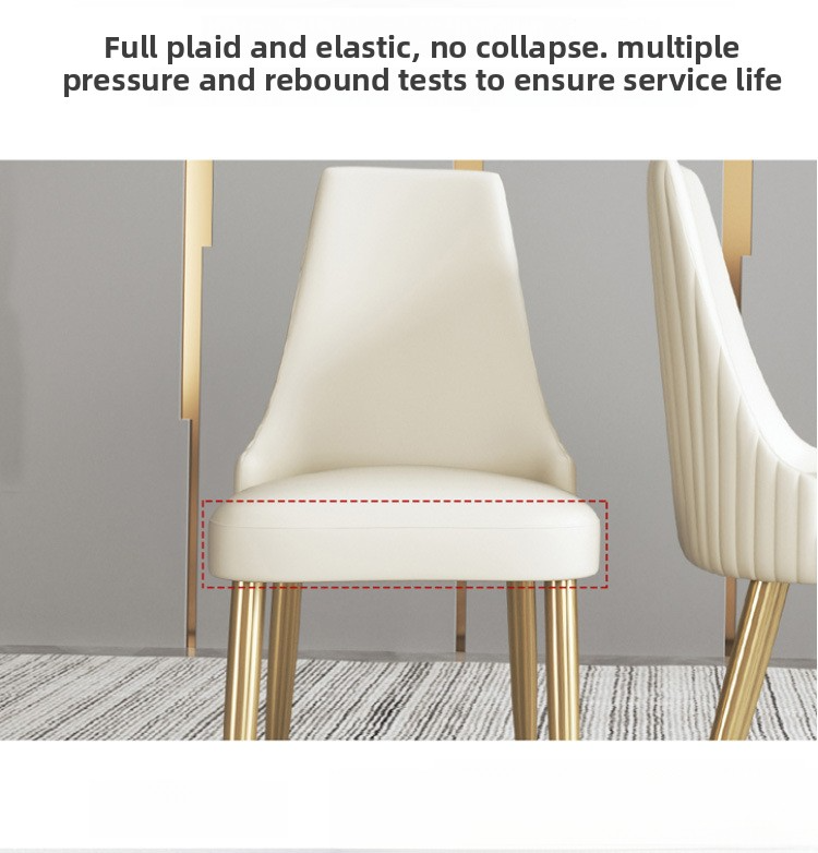 Leather Dining Chairs,Beige Leather Dining Chairs,Leather Dining Chairs with Arms Supplier Home Furniture Modern Luxury Nordic Design Party Chairs Metal Dining Chairs Leather
