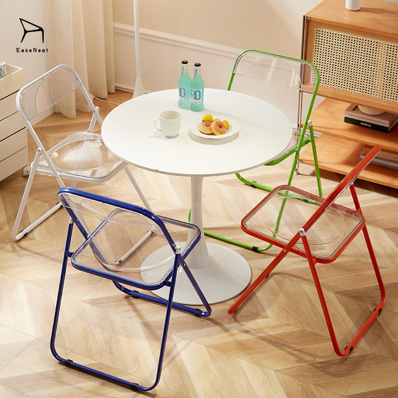 Dining Chairs,Modern Plastic Dining Chairs,White Plastic Dining Chairs EaseNeat Restaurant Furniture Dining Room Chairs Nordic Party Folding Metal Plastic Chair