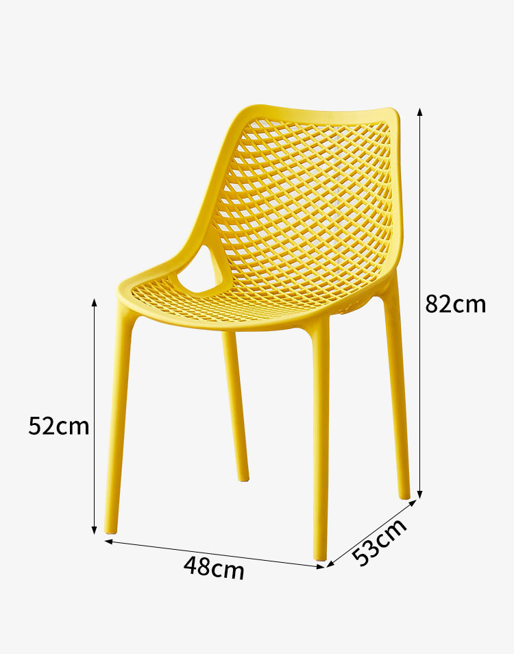 Hollow Chair , Plastic Hollow Chair , Thick Plastic Hollow Chair,Plastic Chair Thick Hollow Design Easy Clean Stackable For Restaurant Indoor Outdoor Use