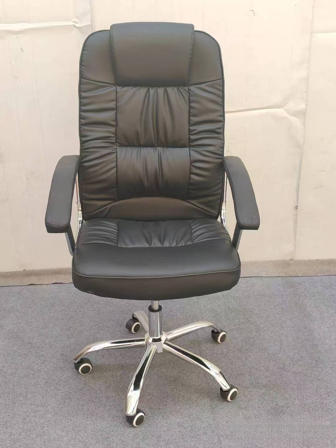 Leather Office Chair,Leather Desk Chair With Wheels,Modern Leather Office Chair Supplier High Quality Adjustable Height Swivel Leather Manager Boss Office Chair