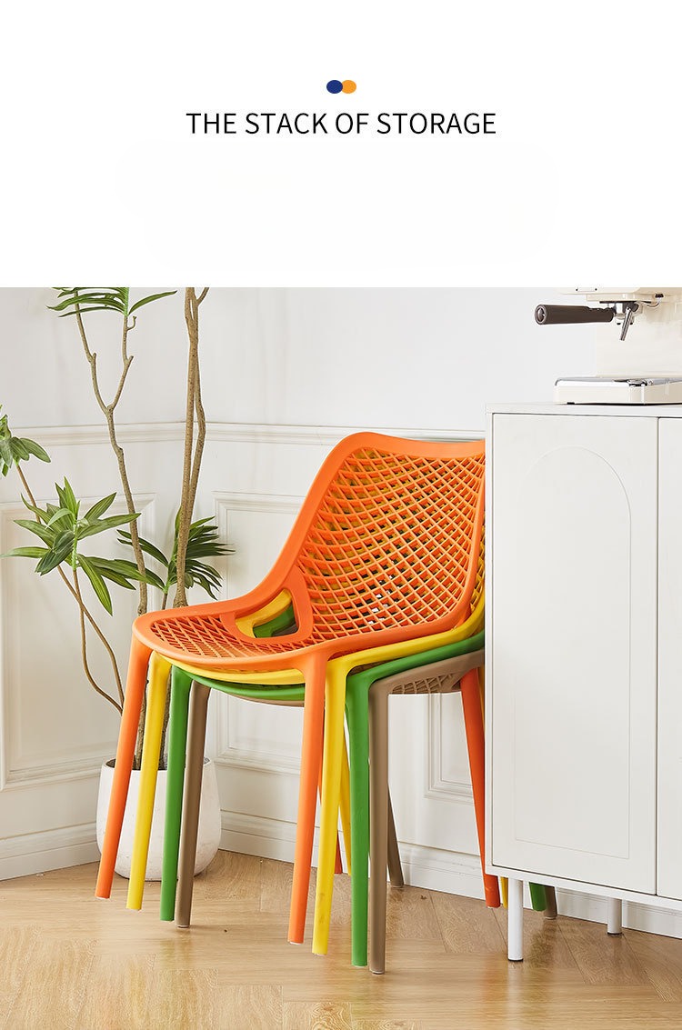 Hollow Chair , Plastic Hollow Chair , Thick Plastic Hollow Chair,Modern Minimalist Plastic Chair Thick Hollow Available In 8 Colors For Restaurant Cafe