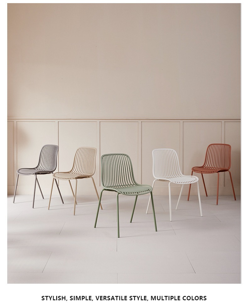 Modern Wholesale Plastic Dining Chairs Metal Legs Durable Stackable Home Furniture for Outdoor Backrest Living Room for Home,washable dining chairs , Plastic washable dining chairs , Household Plastic washable dining chairs