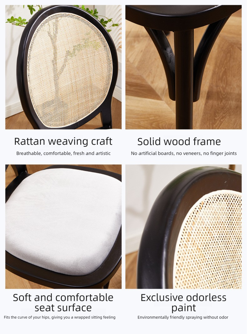 Solid Wood Dining Chair,Solid Oak Chairs,Wooden Kitchen Chairs For Sale Supplier Stackable Solid Wood Dining Chair Rattan Back Frame For Event Wedding Party