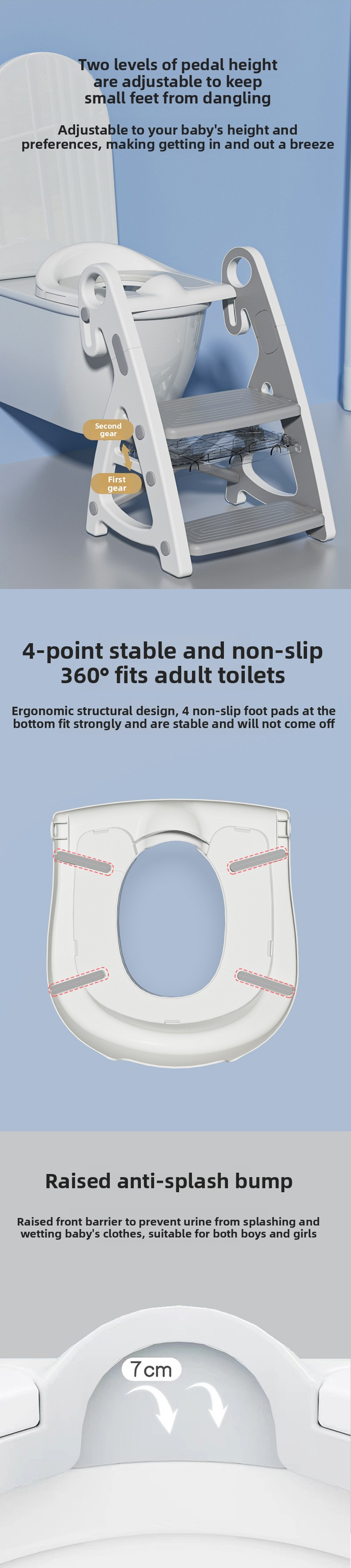 Toilet Ladder Baby,Potty Ladder,Plastic Potty Training Seat Wholesale Cheap Safe and Adjustable Baby Toilet Ladder Baby Furniture Set Colorful Toilet Baby Footstool Ladder New Style