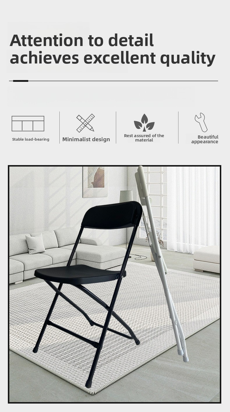Plastic Chairs,Black Plastic Folding Chairs,Modern Plastic Dining Chairs EaseNeat Stackable Plastic Chairs Banquet Chair Home Furniture Outdoor Dining Chairs