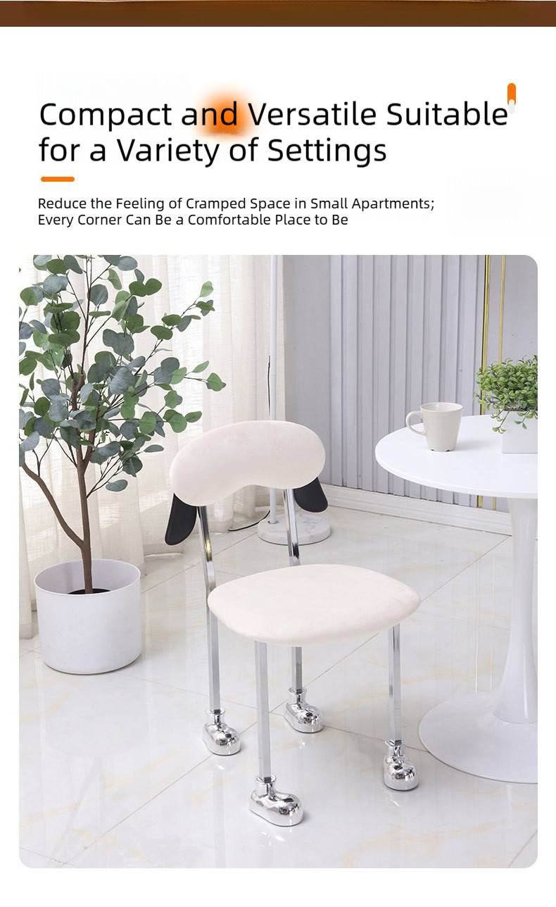 Dining Chair,Living Room Chairs,Hotel Dining Chairs Supplier Cream Style Dining Chair With Sheep Design and Cushion for Dining Room and Vanity