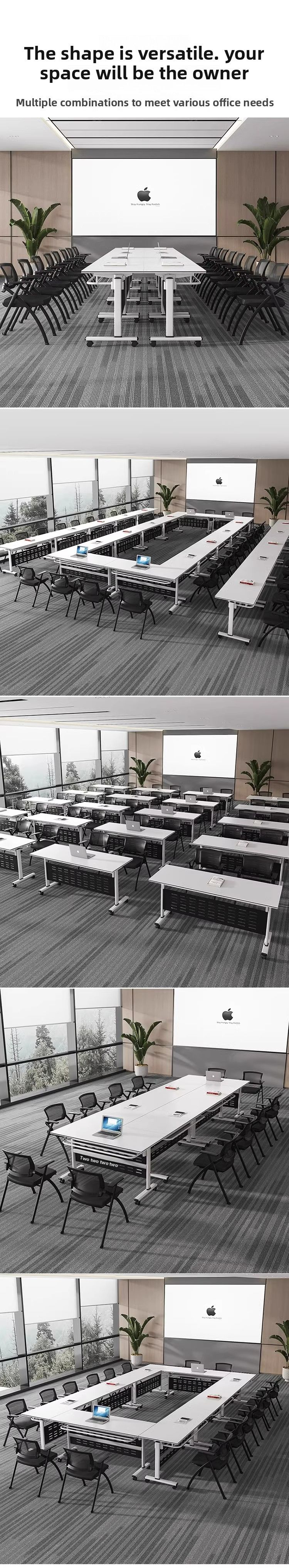 Folding Table,Commercial Folding Tables,Wholesale Folding Tables Supplier Modern Wholesale Foldable Learning Desk Office Furniture Meeting Room Training Class Small Space Conference Table