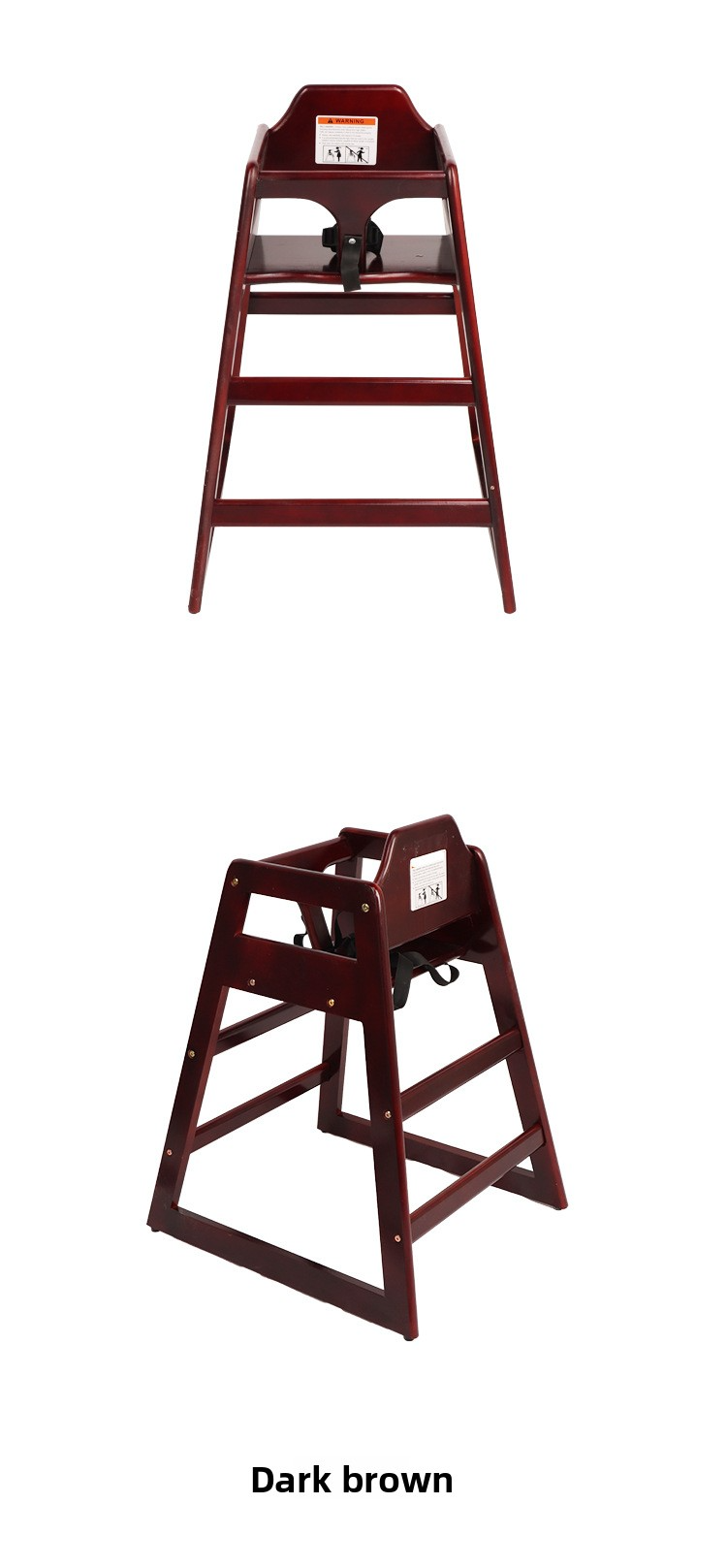 Baby Chair,Wooden Highchair,Best Portable High Chair EaseNeat Commercial Grade Stackable Solid Wood Baby Chair for Restaurant Hotel and Family Dining