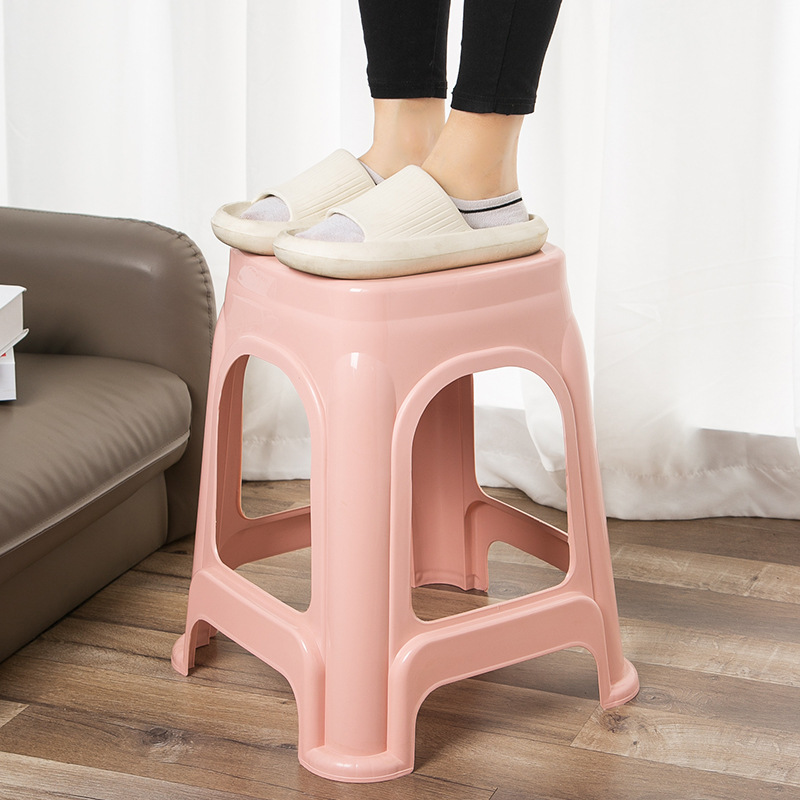 Chair Stool Plastic,Plastic Small Stool,Sitting Stool Plastic,Modern Thickened Portable Anti-Drop Plastic Chair Stool Wholesale Household Stackable Ottomans for Apartment Park School