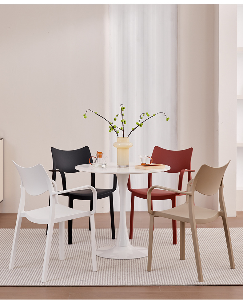 The chair showcases a modern and minimalist design, making it an elegant choice for contemporary interiors.Clear Dining Chairs , Plastic Clear Dining Chairs , Backrest Plastic Clear Dining Chairs