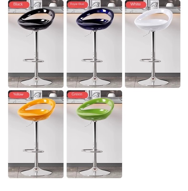 Modern Rotatable High Leg Stool Lightweight Plastic With Spray Adhesive Cotton For Restaurant Counter,comfortable counter stools , High comfortable counter stools , High Comfortable Counter Stools Leg