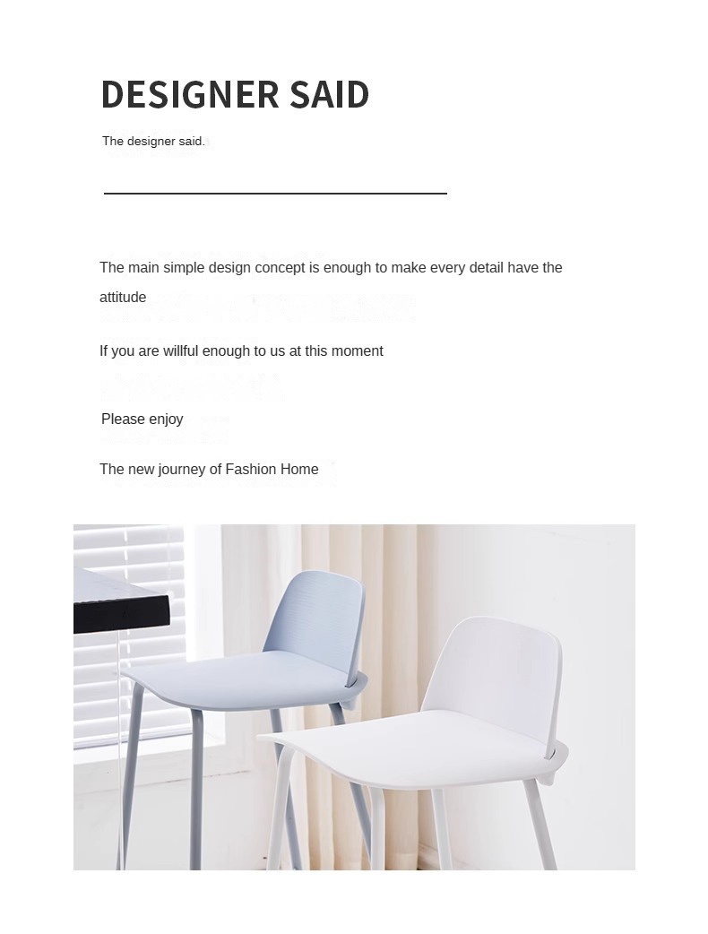 The chair is part of the High Plastic Luxury Bar Stools collection, emphasizing durability and aesthetic appeal.Luxury Bar Stools , Plastic Luxury Bar Stools, High Plastic Luxury Bar Stools