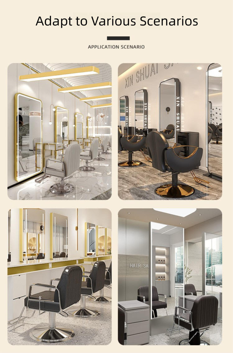 Barber Chair,Black Barber Chair,Barber Chairs Wholesale Wholesale Luxury PU Leather Barber Chair Heavy Duty Adjustable Reclining for Men Salon